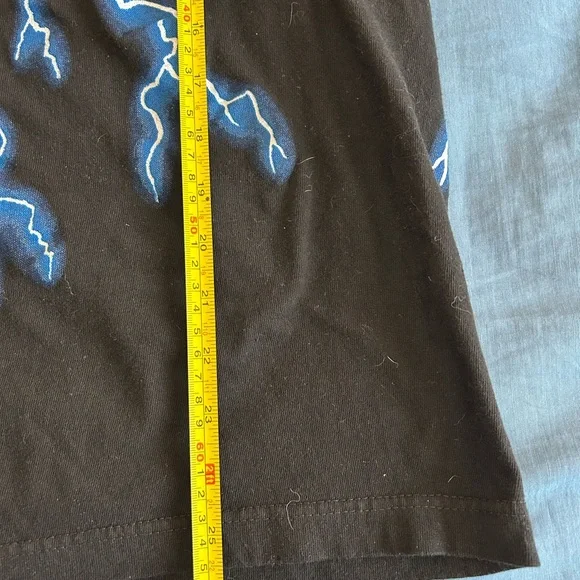 Vintage 90s Truckers Lighting AOP T Shirt Size Large Made In USA Y2K Racing - Picture 5 of 5